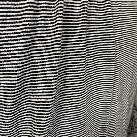 FEVER Women plus size 3X black white stripe embroidered 3/4 flare sleeve pullon - Picture 3 of 9